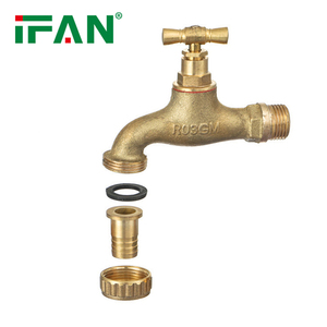 IFAN ISO15875 Venta caliente calidad garantizada latón Bibcock <span class=keywords><strong>grifo</strong></span> 1/2 "<span class=keywords><strong>3</strong></span>/<span class=keywords><strong>4</strong></span>" rojo latón al ras Bibcock <span class=keywords><strong>grifo</strong></span> - Product Image 3