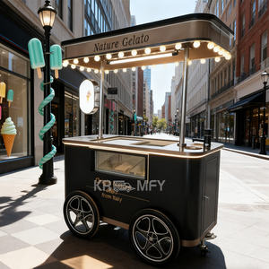 Congélateur à glace à porte coulissante incurvée en verre commercial fabriqué en Chine 2025, camion de vente de glaces pour l'Europe - Product Image 3