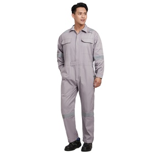 Baju kerja desain terakhir, baju seragam kerja pria katun 100%, pakaian kerja Anti listrik statis, setelan Boilersuit keselamatan, pakaian kerja - Product Image 1