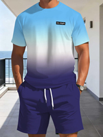 T-shirt décontracté pour homme à manches courtes, col rond, coupe ample, imprimé numérique 3D en polyester avec motif