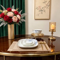 Services de vaisselle de luxe en porcelaine fine incassable pour la maison, avec service de tasses à café personnalisées pour 6 personnes