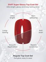 MissGel Fournisseur d'ongles OEM 15ml Sans TPO Super Brillant Non Jaunissant Gel de couche de finition Sans Hema Cristal Couche de finition Sans TPO Gel pour les ongles