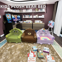 Ensemble lit et siège pliable en peluche pour enfants, mobilier miniature pour chambre avec coussins, chaises et rembourrage de canapé, articles pour bébés