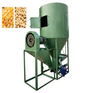 Pig farm feeding materials corn wheat bran mixing used feed mixer