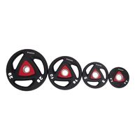 SMARTFIT Gym Fitness 3-Grip CPU Weight Plate Logo Kustom untuk Latihan Kekuatan
