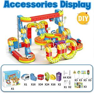 EPT 3D Stem Learning Anti Gravity Design Easy to Assemble Electric Car Gift Kids Magnetic <strong>Train</strong> Tracks Set - Product Image 2