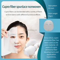 Masques faciaux jetables écologiques en fibres de cuprammonium de haute qualité 40 g/m² pour le contrôle du sébum, pour les soins de la peau et la beauté