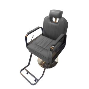 Fauteuil de Barbier Inclinable Noir et Or Ancien avec Pompe Hydraulique pour Salons de Coiffure – Offre de Gros - Product Image 6