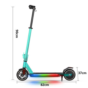 Children Electric Scooter 6.5 Inch Aluminum Alloy Foldable With Lights Blue Color For Kids - Product Image 4