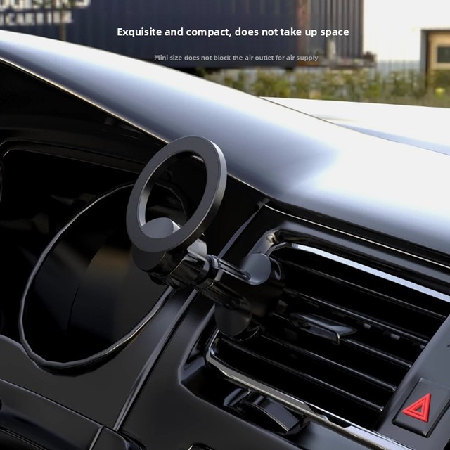 Cross-border Bestseller MagSafe Magnetic Car Phone Holder with ABS Material Round Air Vent Mount for iPhone 17