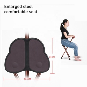 KSMED Elderly Crutch <b>Stool</b> KSM-CS Medical Crutch Old Man Cane <b>Stool</b> Cane Bench <b>Folding</b> Chair Walking Stick with Seat - Product Image 2