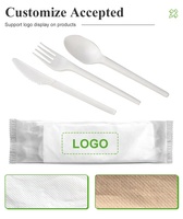 Couverts compostables BPI ASTM D6400 en PLA CPLA (couteau, cuillère, fourchette) écologiques pour les fêtes