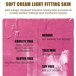 Maquillage de haute qualité cosmétique crémeux longue durée étanche à la transpiration avec pinceau <span class=keywords><strong>rose</strong></span> <span class=keywords><strong>rose</strong></span> doré 3-en-1 fard à joues - Product Image 5