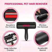 Brosse réutilisable pour épiler les chiens et chats avec logo personnalisé. Brosse nettoyante autonettoyante pour animaux de com