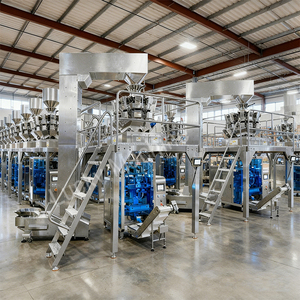 कंप्यूटर संयोजन वजनदार 14 स्केल हेड पालतू खाद्य पैकेजिंग मशीन विभिन्न आकार किबल के लिए - Product Image 4