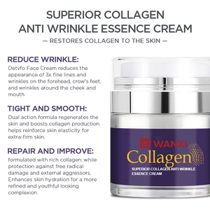 Kırışıklık azaltma günlük cilt gençleştirme ince çizgiler için Retinol ile WANXI kollajen yüz kremi Anti-Aging güç merkezi - Product Image 3