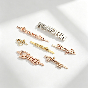 Etiquetas Metálicas Grabadas Personalizadas de Aleación de Zinc Estampadas para Equipaje y Calzado, Personalizadas y al por Mayor para Suministros de Decoración de Marca - Product Image 3