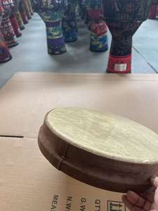 Parche de tambor de 12 pulgadas fabricado en fábrica - Material sintético duradero, ajuste universal, especializado para tambores africanos. - Product Image 3