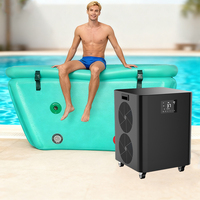 ICEMEND Outdoor DWF Baignoire gonflable portable en PVC avec couvercle Cold Plunge Barrel Smart Heat and Cold Ice Bath Refroidisseur d'eau