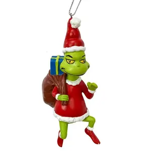 Yaratıcı noel ağacı süs reçine yeşil kürk garip Elf kolye Elf kolye dekorasyon noel oyuncak hediye
