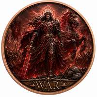 Pièce de collection Dark Knight Apocalyptique en cuivre fin 999, 1 oz, haute relief, peinte aux UV, effet proof-like