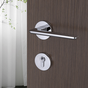 Set di Maniglie per Porte in Ottone Massiccio con Serratura <span class=keywords><strong>a</strong></span> Mortasa per Appartamenti, Ville, Camere d'Albergo, Maniglia Meccanica con Leva per Privacy - Product Image 3