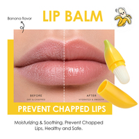 Baume à lèvres en forme de banane, hydratant naturel doux, texture fine, anti-rides, soin des lèvres longue durée, stick hydratant