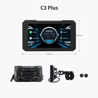 Aoocci C3 Plus Navigation GPS pour moto avec CarPlay, écran 5 pouces, Android Auto sans fil, enregistrement de route pour l'aventure
