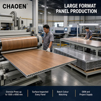 CHAOEN Panneau décoratif intérieur moderne personnalisé en aluminium alvéolaire de 9 mm, imperméable, pour mur