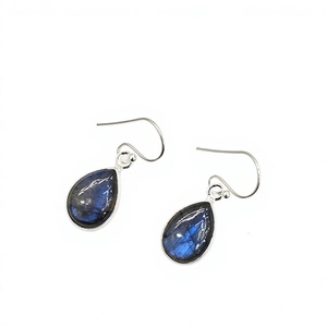 Pendientes Étnicos de Labradorita en Forma de Lágrima para Mujer, Plata de Ley 925 de Alta Calidad, Gema Azul Fuego, Joyería Colgante - Product Image 6