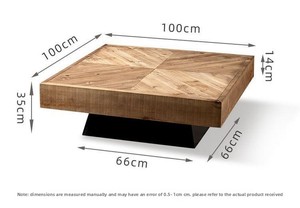 <span class=keywords><strong>Tavolino</strong></span> da Caffè Allungabile in Legno Massello Stile Industriale, Design Moderno per <span class=keywords><strong>Soggiorno</strong></span>, Tavolo Centrale Creativo e Casual per Uso Quotidiano - Product Image 5