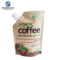 Pochette Doypack Kraft Biodégradable et Compostable Écologique avec Bec Verseur 1000ml 200ml 50ml pour Café, Boissons, Jus, Liquides, Gelée, Lait