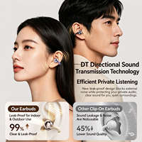 Nouveaux écouteurs à conduction osseuse sans fil S8 PRO 2026, à clip d'oreille, compatibles Bluetooth 6.0, pour le sport, non intra-auriculaires, ouverts, étanches et anti-bruit