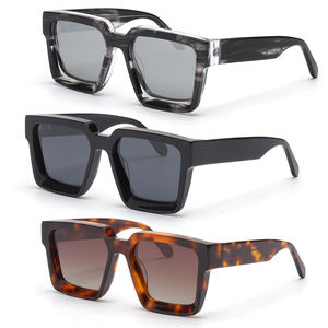 Gafas de Sol de acetato millonario de marco grueso de diseñador polarizado con logotipo personalizado de moda de lujo de gama alta para hombres y mujeres - Product Image 3