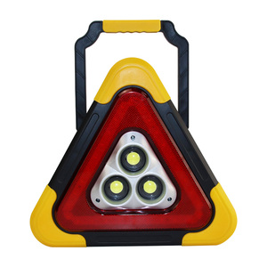 Feu de signalisation routière solaire LED <span class=keywords><strong>commercial</strong></span>, triangle d'urgence portable avec modes stroboscopiques, lampe de travail rechargeable et batterie externe - Product Image 3