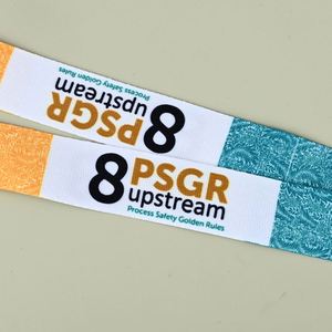 Venta al por mayor precio barato sublimación en blanco logotipo personalizado RPET poliéster cordón - Product Image 2