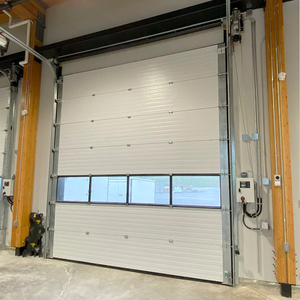 Portes sectionnelles industrielles sur mesure, design moderne haut <span class=keywords><strong>de</strong></span> gamme, résistantes au vent, pour cour - Product Image 4