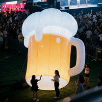 Chope à bière gonflable LED pour l'Oktoberfest, chopes à bière personnalisées pour les festivals de musique
