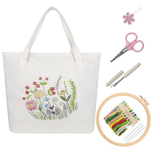 Bolsa de Mano Bordada Reutilizable Más Vendida con Trabajo Decorativo, Bolsa de Hombro de Gran Capacidad para Venta Caliente - Product Image 3