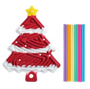 Rompecabezas Infantil Popular de la Serie Navideña, Juguete Antiestrés con Diseño de Árbol de Navidad, Tablero Sensorial de Silicona - Product Image 3