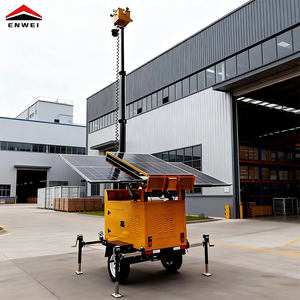 Système de <span class=keywords><strong>surveillance</strong></span> portable à énergie solaire, remorque de sécurité solaire, remorque mobile multifonctionnelle de vidéosurveillance solaire pour événements en plein air - Product Image 2
