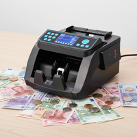 Compteur de billets portable haute vitesse de qualité bancaire pour devises mixtes EURO – Compteur de billets mixtes pour banques