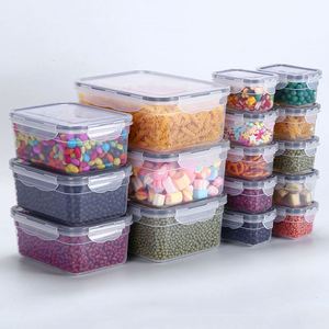 ภาชนะพลาสติกใสปลอดสาร BPA 16ชิ้นภาชนะเก็บอาหารในครัวแบบสุญญากาศภาชนะสำหรับเตรียมอาหารพร้อมฝาปิด - Product Image 5