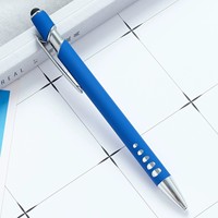 Stylo bille capacitif à écran tactile pour imprimer le logo, stylo bille en aluminium multicolore, nouveau stylo en métal perforé