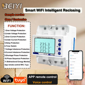 Disjoncteur intelligent WiFi BEIYI Tuya 3P 100A, protection contre les surtensions, compteur d'énergie, interrupteur de contrôle intelligent, rail DIN - Product Image 1