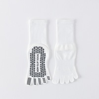 Chaussettes de sport professionnelles antidérapantes en coton à cinq doigts pour le Pilates et le yoga