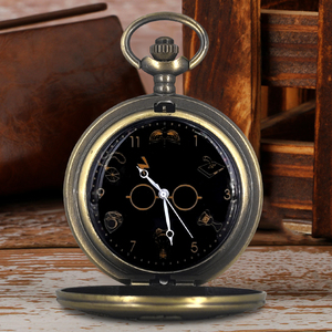 Orologio da taschino Vintage Steampunk con occhiali <span class=keywords><strong>Harry</strong></span> <span class=keywords><strong>Potter</strong></span> Design-antico orologio a catena da uomo per collezionisti - Product Image 3