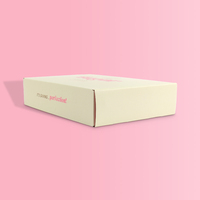 Boîtes d'expédition en carton ondulé de 2,3 mm, personnalisées, imprimées en rose, emballages personnalisés populaires