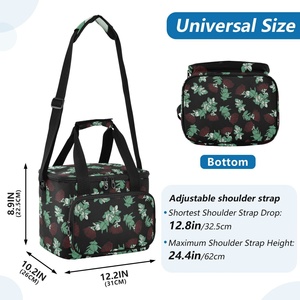 กระเป๋าเก็บความเย็นลายดอกโอฮิอาเลฮัวแบบพกพาขนาดใหญ่ ป้องกันการรั่วซึม พร้อมสายสะพายไหล่ สามารถสกรีนโลโก้ได้ - Product Image 3