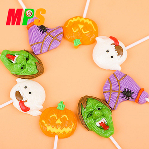 Piruletas de Halloween Venta directa del fabricante Calabaza espeluznante y palo de escoba de monstruo <span class=keywords><strong>verde</strong></span> Caramelo en caja con <span class=keywords><strong>sabor</strong></span> afrutado - Product Image 4